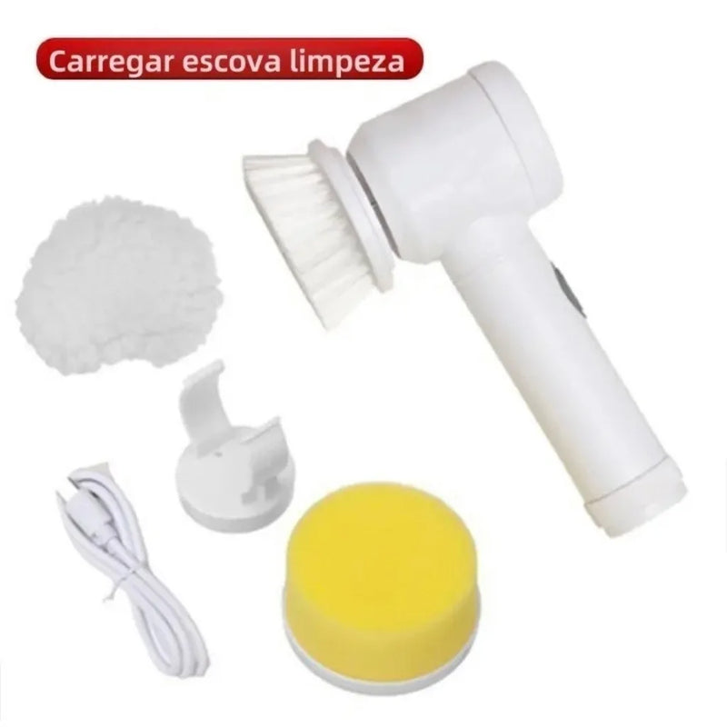 Escova Eletrica de Limpeza 5 em 1 Sem Fio