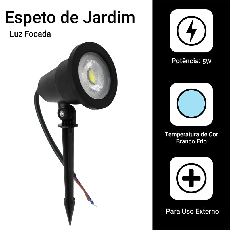 Kit 5 Luminárias Espeto para Jardim