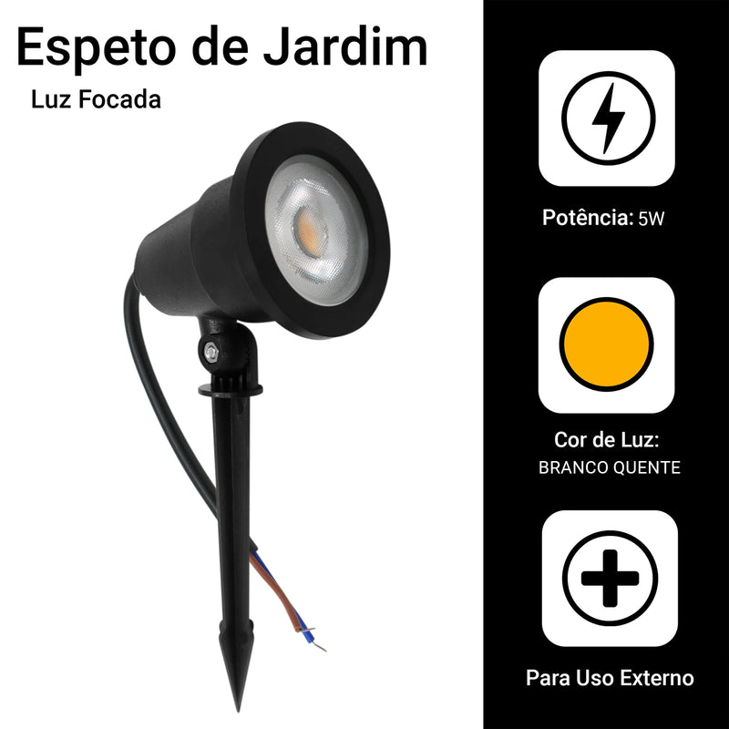 Kit 5 Luminárias Espeto para Jardim