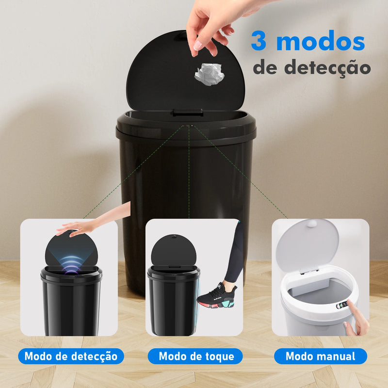 Lixeira Inteligente 12L com Sensor