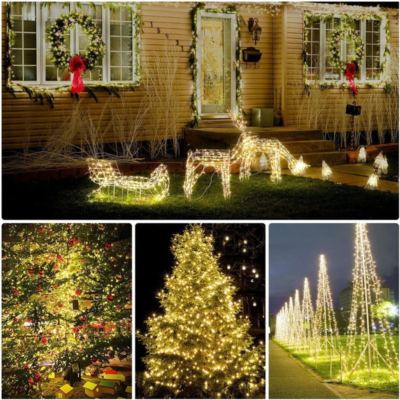 Cordão de Luzes de Natal c/ Carregamento Solar