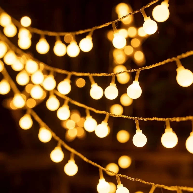 Cordão de Luzes de Natal - Bolinhas Foscas