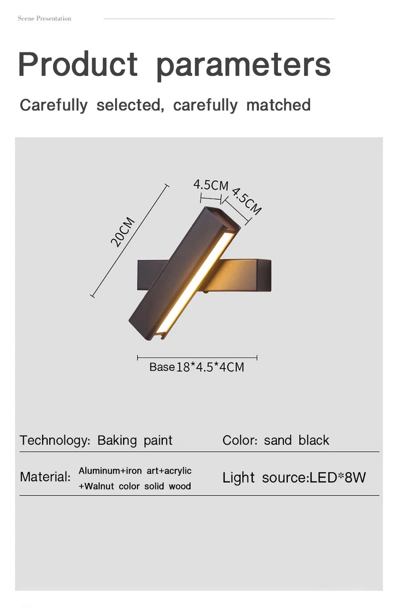 Luminária LED Moderna Rotação 360º