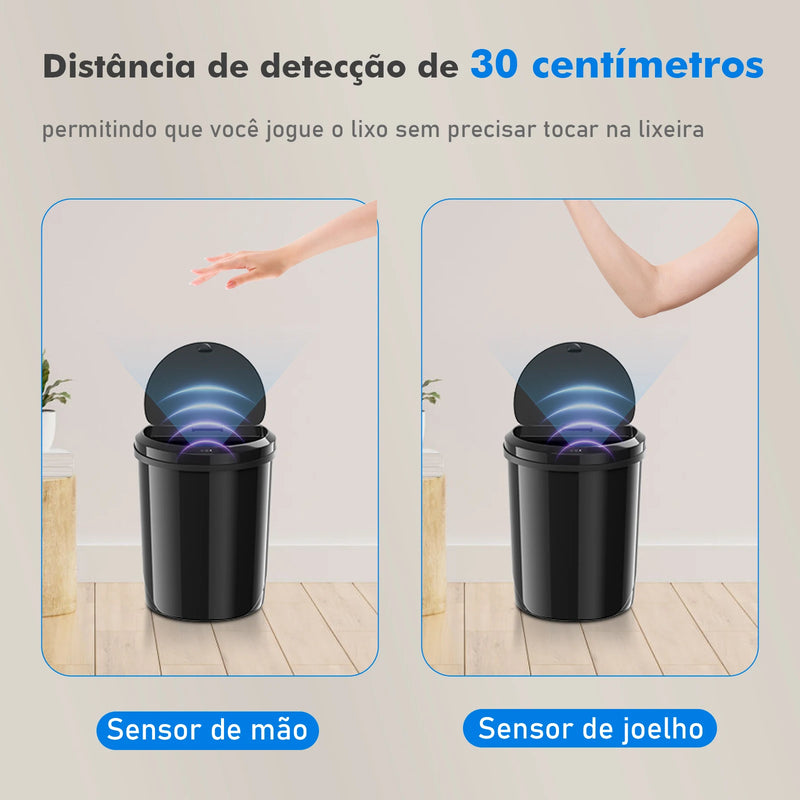 Lixeira Inteligente 12L com Sensor