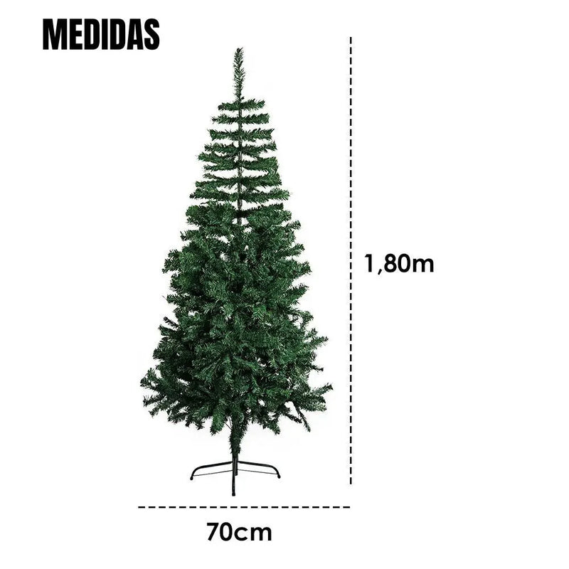 Árvore De Natal Pinheiro Luxo com 180cm e 750 Galhos Premium